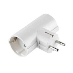 1,0 PZ Di ADATTATORE SPINA SCHUKO A  2 PRESA SCHUKO LATERALI