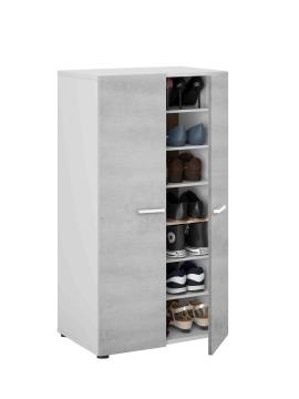 1 PZ Di KIT SCARPIERA 2 ANTE + 6 RIPIANI 55X36X103 BIANCO 