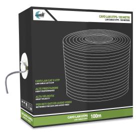 1,0 PZ Di CAVO LAN UTP  CAT.5 CCA 0,5 MM GRIGIO 100 M