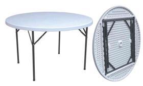 1,0 PZ Di TAVOLO IN ACCIAIO E HDPE PIEGHEVOLE D 152 CM