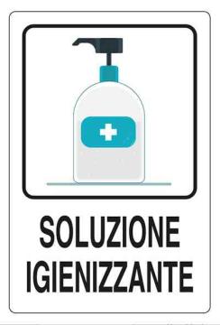 10,0 PZ Di TARGA ADES.  20X30 SOLUZIONE IGIENIZZANTE