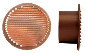 1,0 PZ Di GRIGLIA AERAZIONE RAME D  80 MM BOCCA PLASTICA