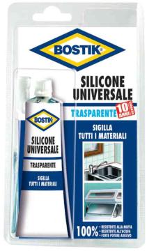 12,0 PZ Di BOSTIK SILICONE UNIVERSALE 60 ML TRASPAR BLISTER