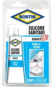 12,0 PZ Di BOSTIK SILICONE SANITARI BLISTER 60 ML BIANCO BLIS