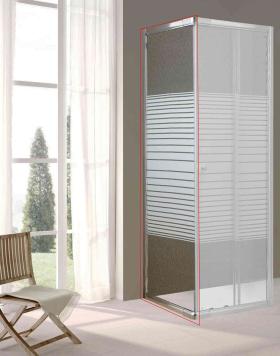 1,0 PZ Di PARETE FISSA CRISTALLO TRASP. SER. 6 MM 74/80 CM L
