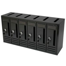 1,0 PZ Di CASSETTA POSTALE COMPO 6 62X18X30 CM ANTRACITE