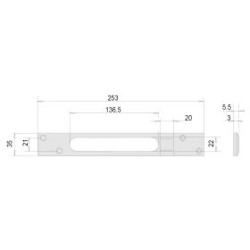 1,0 PZ Di CISA 06220.20.0 CONTROPIASTRA SERRATURA ELETTICA