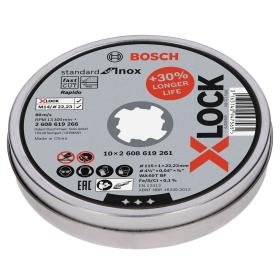 1,0 PZ Di BOSCH-A 10 DISCHI PER INOX XLOCK 115X1,0 MM