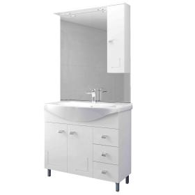 1,0 PZ Di MOBILE BAGNO EVA 105 COMPLETO BIANCO