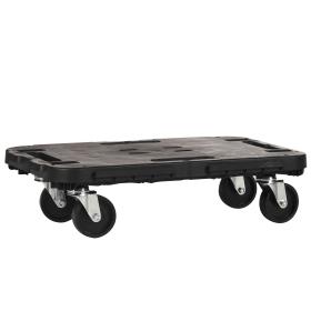 1,0 PZ Di PEDANA C/RUOTE PORTATA 300 KG 48X29X12,5 CM NERO