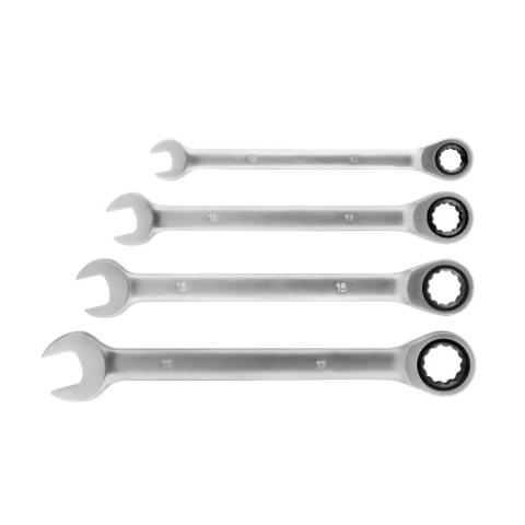 Serie set assortimento 4 chiavi combinate a cricchetto 10 13 15 17
