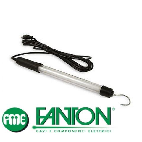 LAMPADA PORTATILE OFFICINA MECCANICO 8 W CON GANCIO TUBO FLUORESCENTE CAVO 5 MT