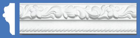 6 PZ Di CORNICETTA IN GESSO ART. C07028  ML.1,5