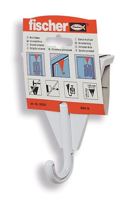 10 PZ Di *FISCHER GANCIO X PORTA MKH W BIANCO