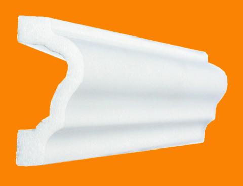 5 PZ Di CORNICE DEC.POLYST.BIA.H.200 ART.255 MM.40X20