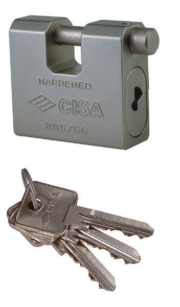 6 PL Di PL CISA ART.28550 LUCCHETTO CORAZZ. MM.66