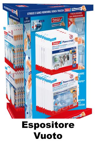 1 PZ Di TESA POWERSTRIPS ESPOSITORE VUOTO