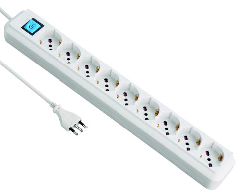 1 PZ Di *MULTIPRESA 9P BIP/SCHUKO + INTERRUTTORE