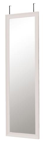 6 PZ Di SPECCHIO DA PORTA C/2 GANCI CM.36X136H BIANCO