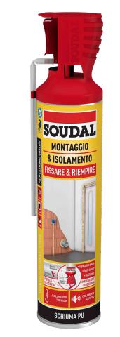 1 PZ Di SOUDAL SCHIUMA POLIUR. GENIUS GUN ML.600