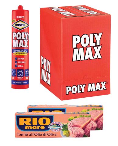 12 PZ Di *BOSTIK POLYMAX BIANCO CARTUCCIA GR.425+TONNO