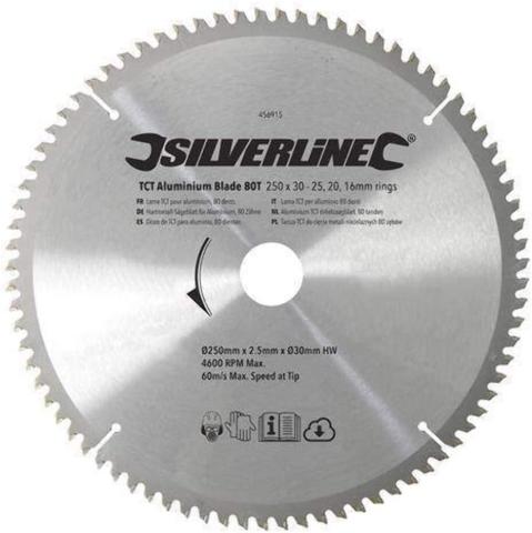 Lama disco x alluminio 80 denti dm mm 250 troncatrice sega foro 30 25 20 16