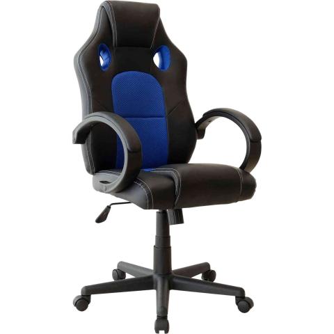1 PZ Di *POLTRONA MOD.RACING SIMILPELLE NERA/BLU