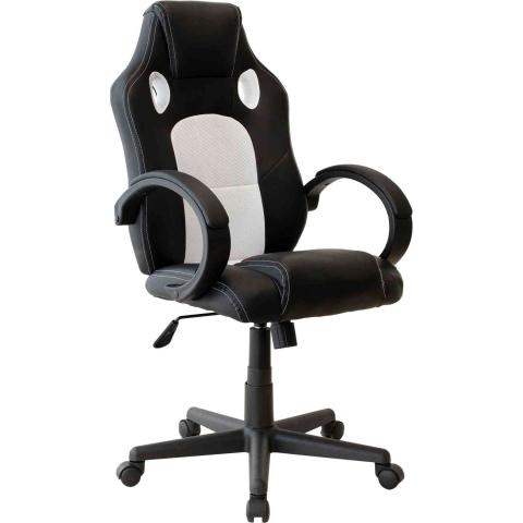 1 PZ Di *POLTRONA MOD.RACING SIMILPELLE NERA/BIANCA