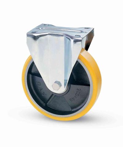 1,0 PZ Di RUOTA POLIURETANO D  80X20 MM 22/A PIASTRA FISSA