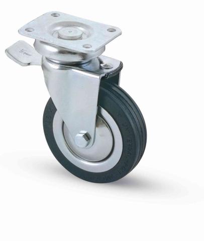 1,0 PZ Di RUOTA CARRELLO D  80 MM 155/BIS PIASTRA C/FRENO
