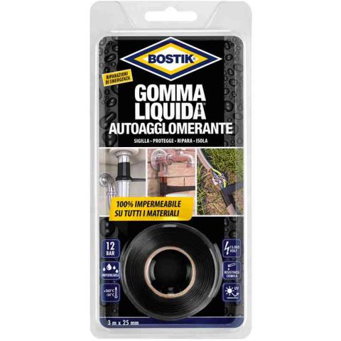 6,0 PZ Di BOSTIK GOMMA LIQUIDA AUTOAGGLOM 25MMX3M BL