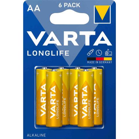 10,0 BL Di VARTA LONGLIFE ALCALINE STILO BL.6 PZ