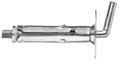 100,0 PZ Di MINI TASSELLO GANCIO CORTO D 6 MM ACC ZINCOCR