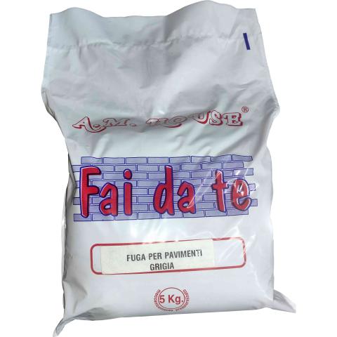 4,0 PZ Di FUGA PER PAVIMENTI GRIGIA DA 5 KG