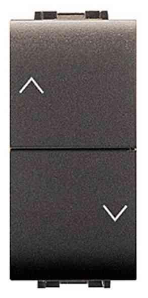 1,0 PZ Di LIFE ART.4022 DOPPIO PULSANTE X TAPPAR. NERO