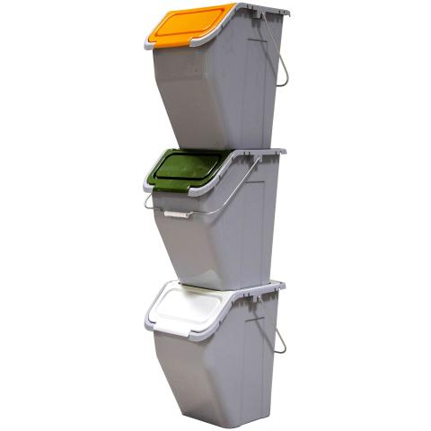 4,0 PZ Di PATTUMIERA  23 L TORRE 3 PZ RACCOLTA DIFFERENZIATA