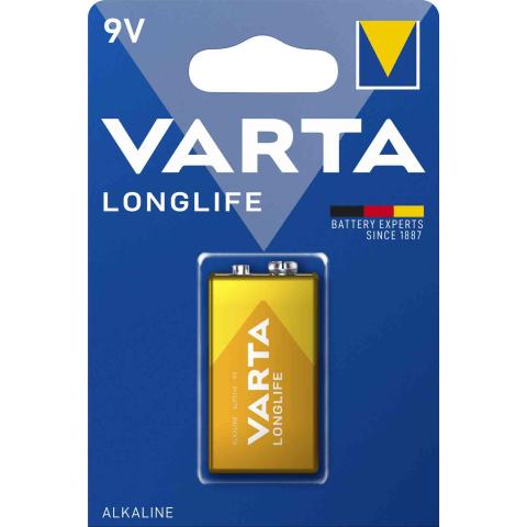 10,0 BL Di VARTA LONGLIFE ALCALINE TRANSISTOR 9V BL.1 P*