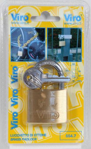 12,0 PZ Di VIRO BL 551.7 LUCCHETTO OTT RETTANGOLARE 20 MM