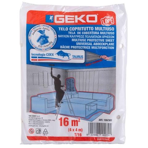 80,0 PZ Di TELONE COPRITUTTO POLIETILENE 4X 4 M 200 G CA