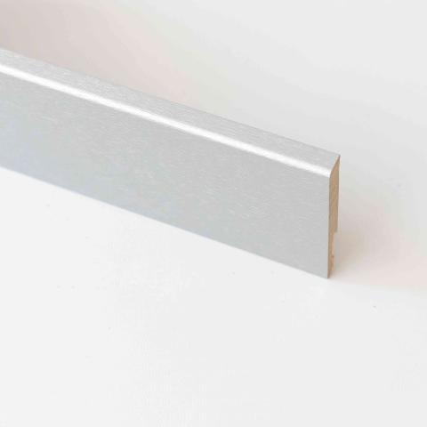 5,0 PZ Di BATTISCOPA  80X11 MM MDF 240 CM ALLUMINIO