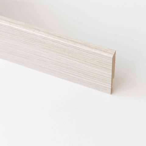 5,0 PZ Di BATTISCOPA  80X11 MM MDF 240 CM ROVERE SBIANCATO