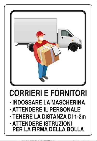 10,0 PZ Di ETIC. ADES.  20X30 CORRIERI E FORNITORI