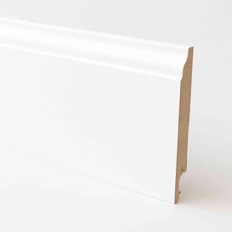 5,0 PZ Di BATTISCOPA 120X14 MDF BAROCCO 240 CM BIANCO