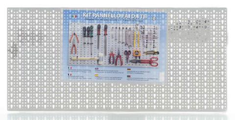 5,0 PZ Di PANNELLO FORATO CON KIT 40 GANCI  PROFI MP3