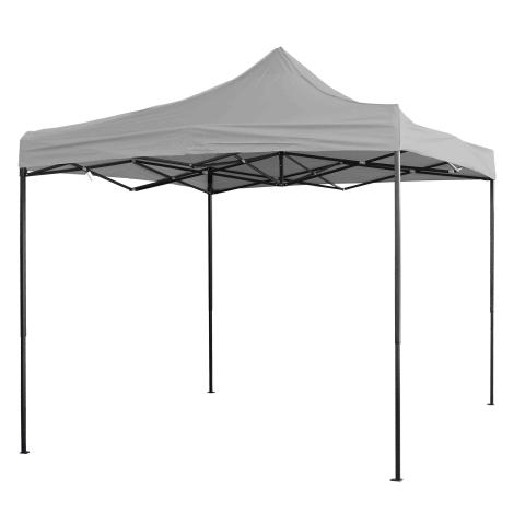 1,0 PZ Di GAZEBO IN ACCIAIO EASY FLEX 300X300 CM GRIGIO CHIA