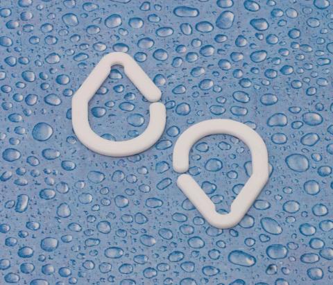 18,0 CF Di ANELLI PER TENDA DOCCIA BIANCO 12 PZ