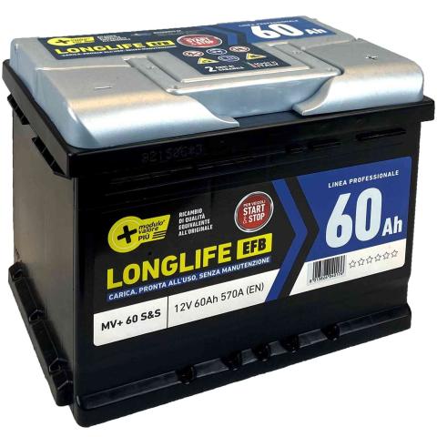 1,0 PZ Di BATTERIA MV STARTSTOP 60AH 570A TECNOLOGIA EFB