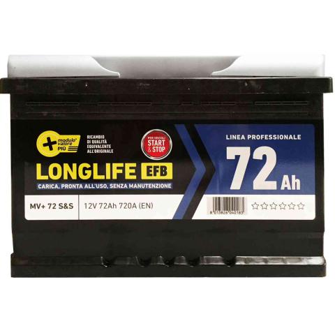 1,0 PZ Di BATTERIA MV STARTSTOP 72AH 720A TECNOLOGIA EFB