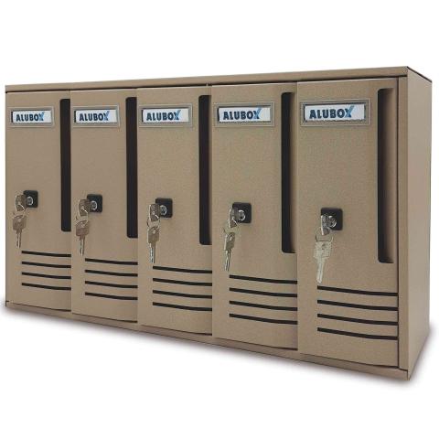 1,0 PZ Di CASSETTA POSTALE ALUBOX CUBO C5 52X17,5X30 SABBIA