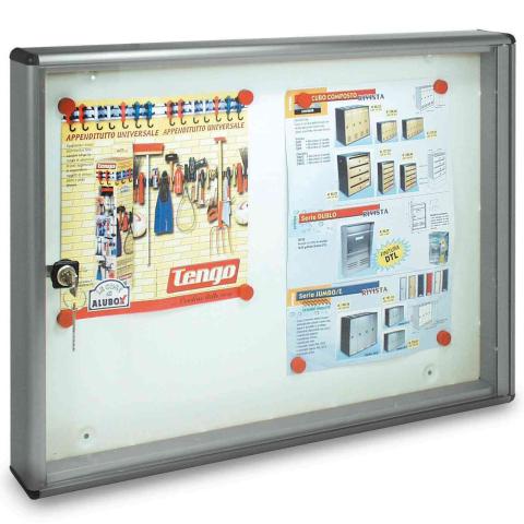 1,0 PZ Di BACHECA FONDO MAGNETICO ALUBOX BC2 55X5X40 ARG